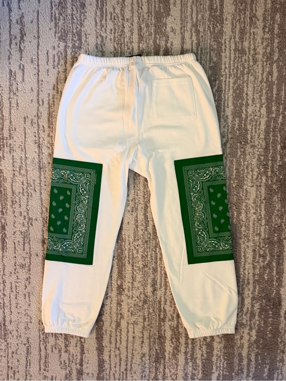 Supreme x The North Face Bandana Sweatpants White Green - Picture 2 of 12